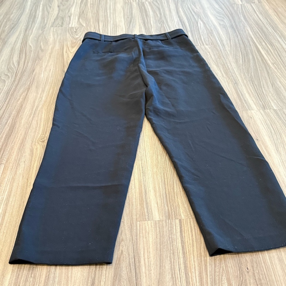 Wilfred Black Tie Front Cropped Trouser Crepe Pants Size 6 - Picture 15 of 15